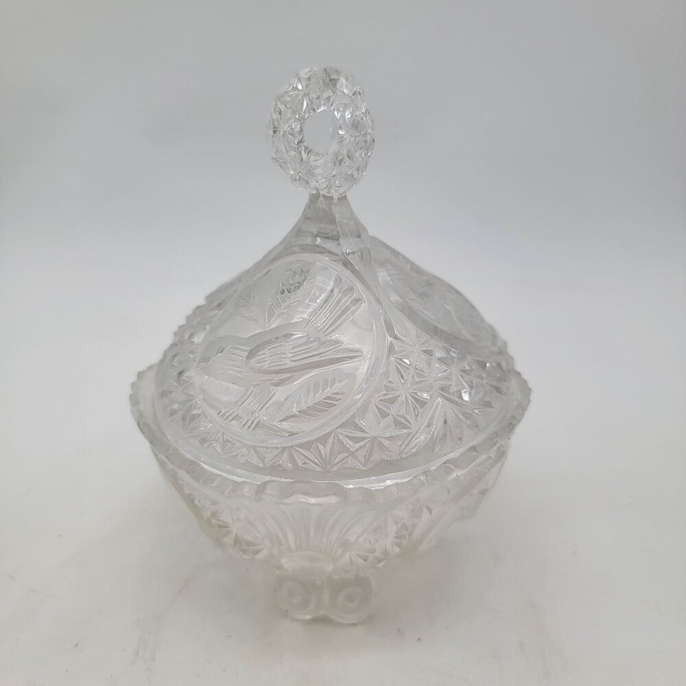 Hofbauer Byrdes Crystal Candy Dish With Lid